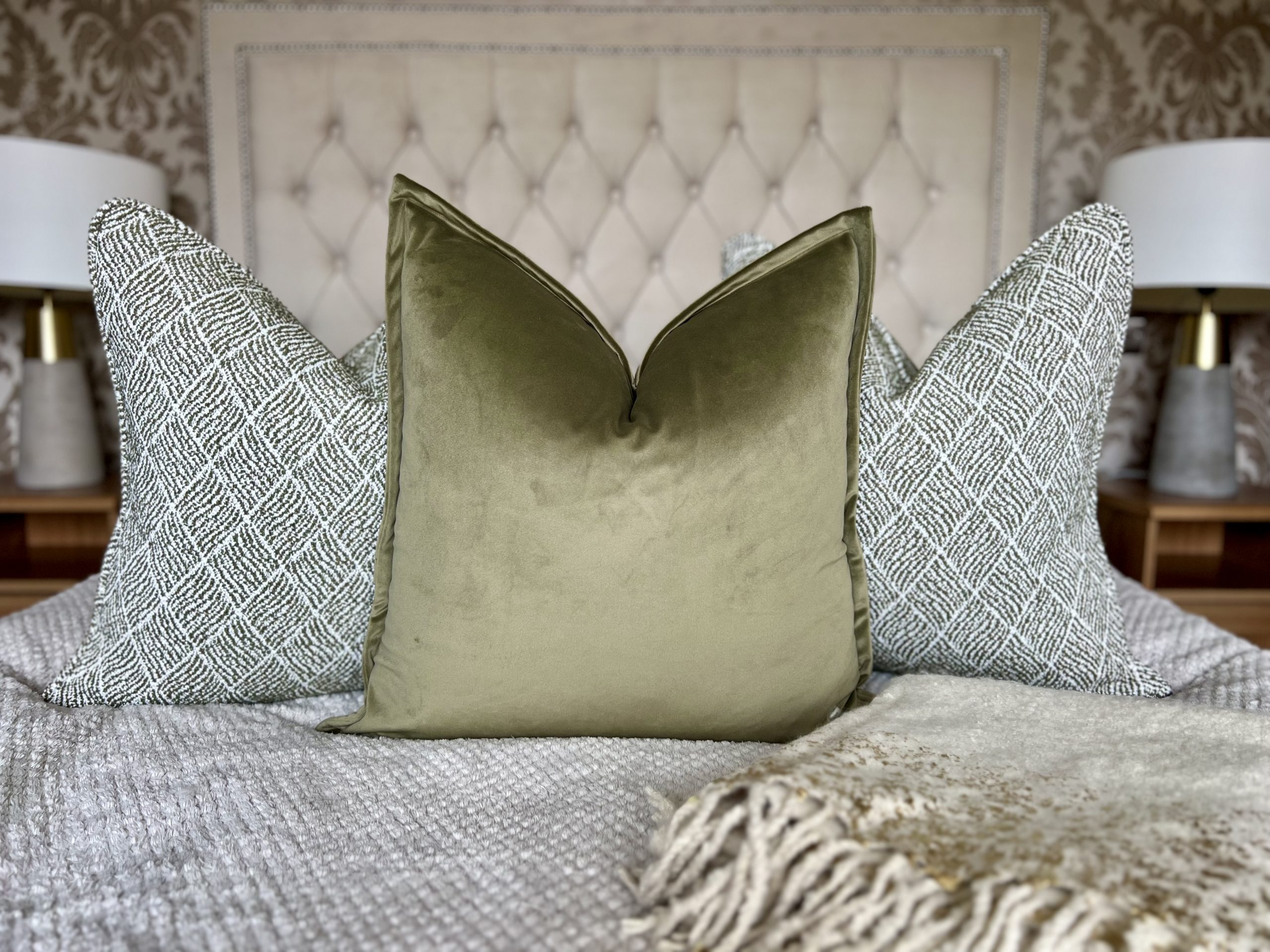 Luxury bespoke cushion cover handmade in UK